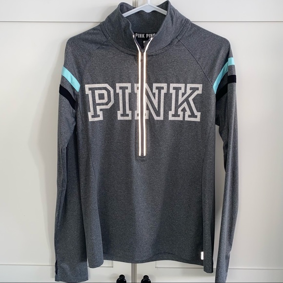 VS PINK Ultimate 1/2 Zip Athletic Pullover with Reflective Details M - Picture 7 of 10